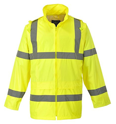 Portwest UH440YERXXL Regular Fit HiVis Rain Jacket XXLarge Yellow