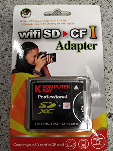 KOMPUTERBAY Slim CF Adapter SD SDHC SDXC WiFiSD eyefi to Type I Compact Flash CF Card