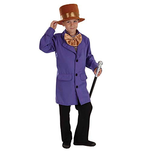 fun shack Kids Chocolate Factory Owner Costume Purple World Book Day Outfit  XLarge