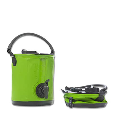 Colapz 2in1 Collapsible Camping Water Container with Spigot  RV Camping Water Jug with Spigot  Sports Collapsible Bucket Camping  Water Tank for Camping  Green