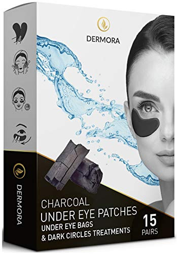 Charcoal Under Eye Patches  15 Pairs  Puffy Eyes  Dark Circles Treatments  Look less Tired and Reduce Wrinkles and Fine Lines Undereye Revitalize and Refresh Your Skin  Cruelty Free  Vegan