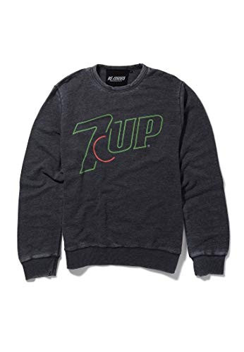 Recovered 7UP Neon Logo Charcoal Sweatshirt Size L