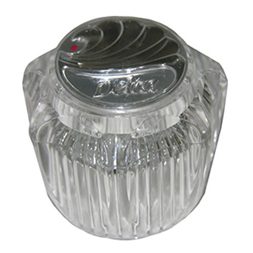 LASCO HC-110G Delta, Delex New Style, Replacement Clear Genuine Lucite Hot Water Handle with Hot Button, 2.06L x 2.13W x 2.13H