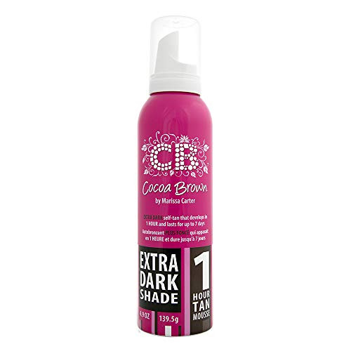 Cocoa Brown 1 Hour Tan Mousse  Sunless Tanner  Fast Tanning Mousse  Medium Dark or Extra Dark Self Tanner Mousse 49 oz Extra Dark