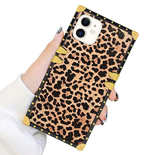 Square Case Compatible iPhone 11 2019 61 Inch Leopard Luxury Elegant Soft TPU Shockproof Protective Metal Decoration Corner Back Cover Case iPhone 11 Case Square Case Compatible iPhone 11 2019 61 Inch Leopard Luxury Elegant Soft TPU Shockproof Protective Metal Decoration Corner Back Cover Case iPhone 11 Case