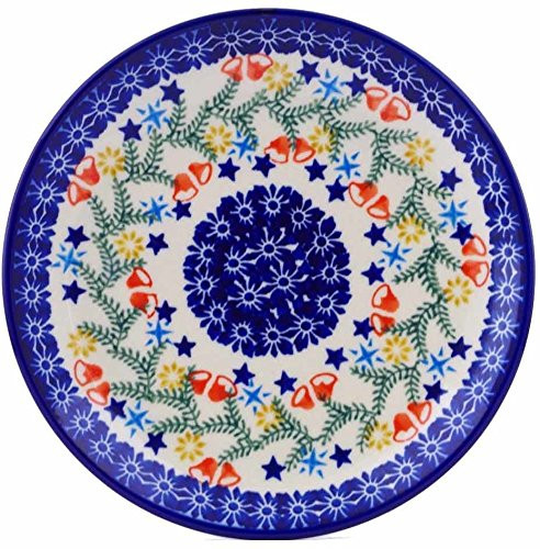 Polish Pottery 7inch Dessert Plate Wreath Of Bealls Theme  Certificate of Authenticity