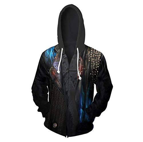 SHKEHOkehong Hades Hoodie Costume Jacket Cosplay Sweatshirt Pullover Hooded L Descendants 3 Hades 1