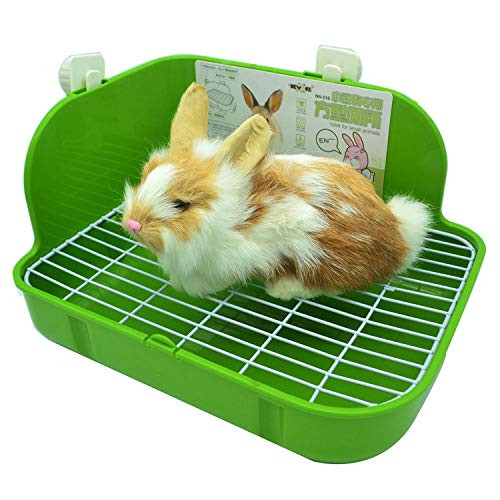 RUBYHOME Rabbit Litter Box Toilet Plastic Square Cage Box Potty Trainer Corner Litter Bedding Box Pet Pan for Small Animals Rabbits Guinea Pigs Chinchilla Ferret Galesaur 114 Inches Green RUBYHOME Rabbit Litter Box Toilet Plastic Square Cage Box Potty Trainer Corner Litter Bedding Box Pet Pan for Small Animals Rabbits Guinea Pigs Chinchilla Ferret Galesaur 114 Inches Green