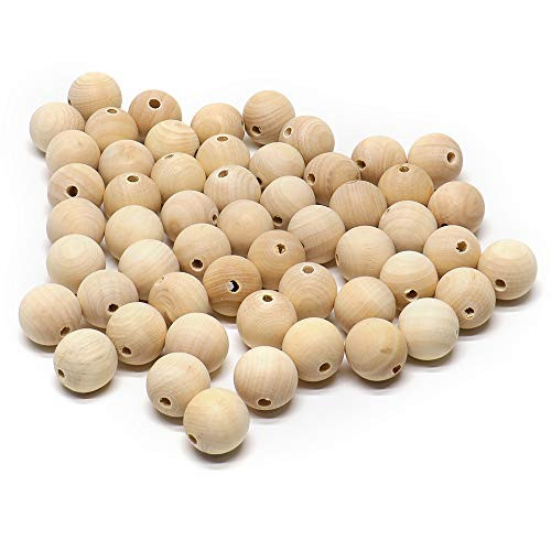 Dealglad 200Pcs Wooden Beads 30mm Large Unfinished Natural Round Wooden Loose Beads Wood Spacer Beads for Craft DIY Jewelry Making Dealglad 200Pcs Wooden Beads 30mm Large Unfinished Natural Round Wooden Loose Beads Wood Spacer Beads for Craft DIY Jewelry Making