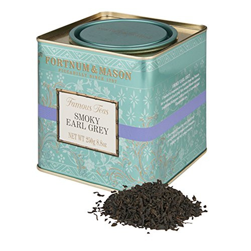Fortnum and Mason British Tea Smoky Earl Grey 250g Loose Tea in a Gift Tin Caddy 1 Pack