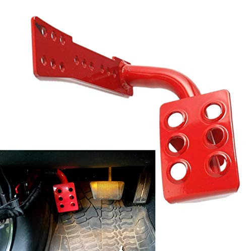 Bentolin Red Metal Dead Pedal Left Side Foot Rest Kick Panel for 20072018 Wrangler JK  Unlimited