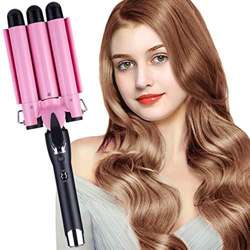 2 in 1 Hair Crimper Hair Curling Iron 3 Barrel Waver Iron Hair Styling Tool Pink 3 Barrel Curling Iron Waver Triple Curling Iron 2 in 1 Hair Crimper Hair Curling Iron 3 Barrel Waver Iron Hair Styling Tool Pink 3 Barrel Curling Iron Waver Triple Curling Iron