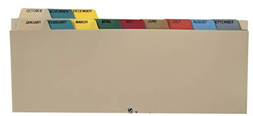 Monthly Polyethylene Divider Set - 12 Tab