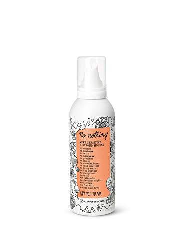 No nothing Very Sensitive Strong Mousse  Fragrance Free Hypoallergenic Alcohol Free Unscented Styling Mousse for Volume  Gluten Free Soy Free Paraben Free  68 oz