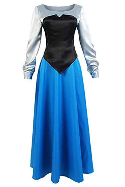 SIDNOR The Little Mermaid Ariel Cosplay Costume Princess Party Dress Ball Gown Outfit Small