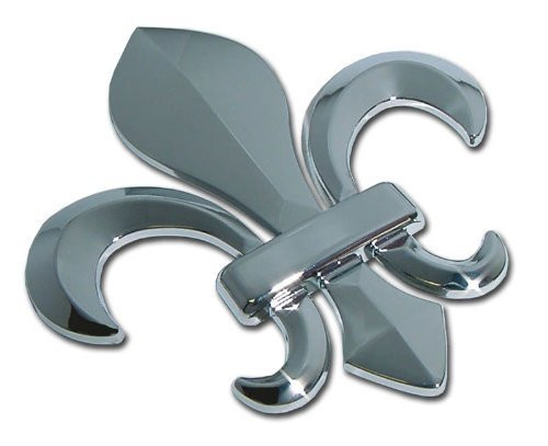 Elektroplate Louisiana Fleur-de-Lis Chrome Car Emblem Elektroplate Louisiana Fleur-de-Lis Chrome Car Emblem