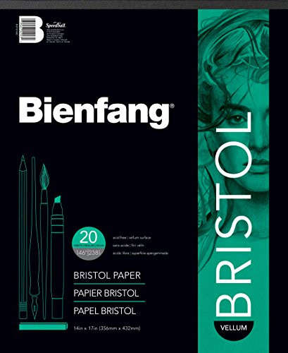 Bienfang Bristol 14 by 17-Inch Paper Pad, Regular Surface, 20 Sheets