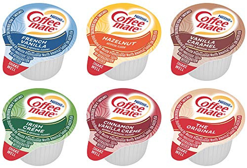 Coffee Mate Liquid Creamers 6 Flavor Variety Pack 180 Count Original French Vanilla Irish Creme Cinnamon Vanilla Hazelnut Vanilla Caramel