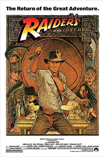 Kopoo Raiders of The Lost Ark  Movie Poster 1982 ReRelease 24 x 36 60 x 915 cm