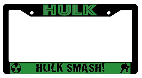 ClustersNN Hulk Black Metal License Plate Frame Video Game Theme Super Heroes