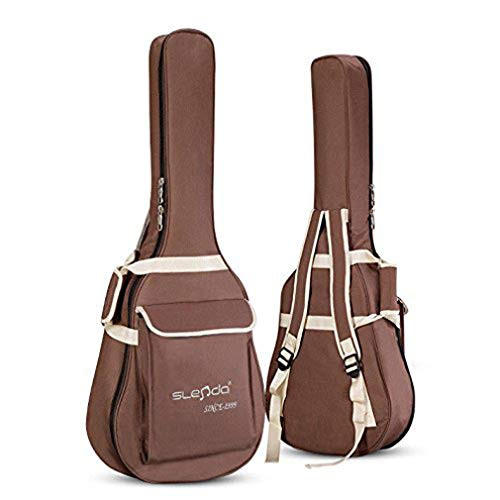 4041 Inch Guitar Gig Bag Case Waterproof Dual Adjustable Shoulder Strap Padded Acoustic Guitar Bag Case Carrying Backpack for 40 41 Guitar Brown