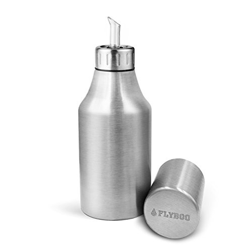 Flyboo Olive Oil Dispenser 34oz Oil Bottle Stainless Steel Leak Proof Olive Oil Decanter for Kitchen 1000ML