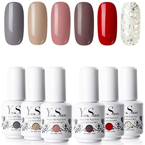 Gel Nail Polish Kit YaoShun Gel Polish Set 6 Colors Nail Polish Soak Off Nail Gel Gift Box UV LED Nail Gel 8ml Shiny Colors Manicure Nail Kit 003 Gel Nail Polish Kit YaoShun Gel Polish Set 6 Colors Nail Polish Soak Off Nail Gel Gift Box UV LED Nail Gel 8ml Shiny Colors Manicure Nail Kit 003