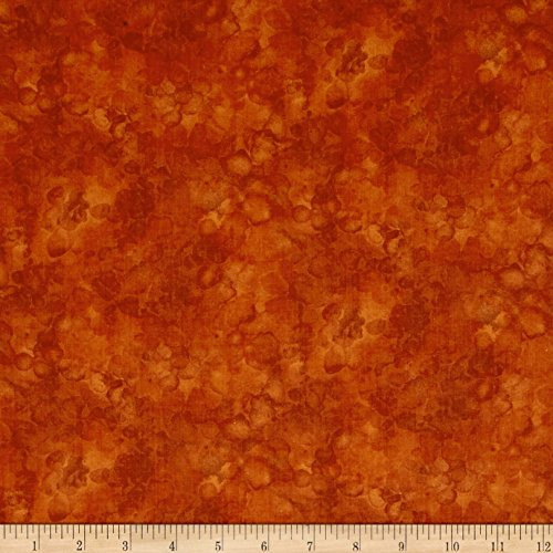 Timeless Treasures 0546599 Solid-ish Watercolor Texture Fabric by The Yard, Rust