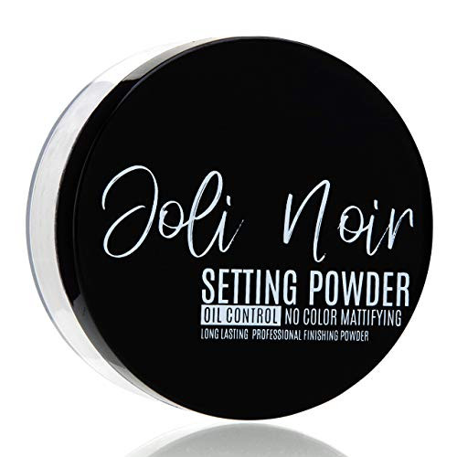 Joli Noir  Setting Powder  No Color Loose Setting Powder  Translucent Matte  No Flash Back  Best Mattifying Face Powder For Oily Skin 1oz