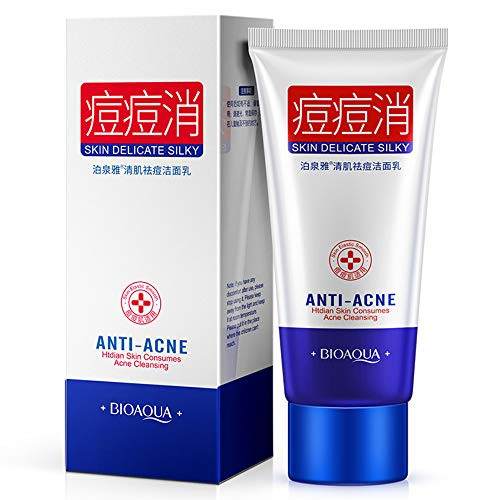 BIOAQUA Anti Acne Face Essence Restores Skin Cells Brightening Whitening Delicate Silky Cleansing Cream 100g