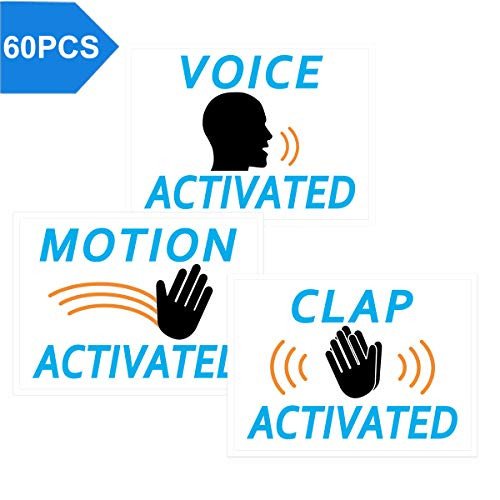 Prank Stickers Funny Stickers Hilarious Practical Jokes Fake Voice Motion Clap Activated Sign Tags 60 Pack Make Your Friends Publicly Yell  Vigorously Jazz Hand at Vending Machines  Doors Hila