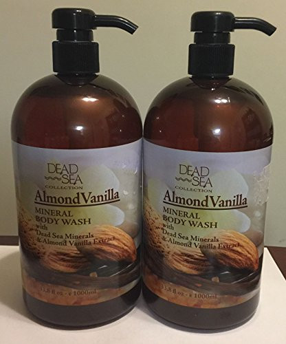 Dead Sea Collection Almond Vanilla Mineral Body Wash LARGE 338 Oz 2 Pack