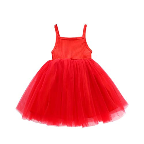 Baby Girls Toddler Tutu Halter Dress Sleeveless Princess Infant Tulle Sundress Dress Red 1824 Months Baby Girls Toddler Tutu Halter Dress Sleeveless Princess Infant Tulle Sundress Dress Red 1824 Months