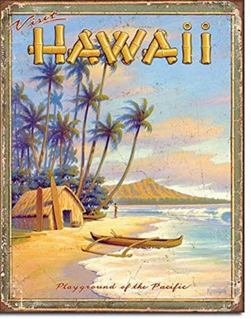 Ufcell 8x12 Vintage Retro Metal Tin Sign Hawaii Playground TIN Sign Beach Home Decor Wall Art VTG Travel ad Poster Ufcell 8x12 Vintage Retro Metal Tin Sign Hawaii Playground TIN Sign Beach Home Decor Wall Art VTG Travel ad Poster