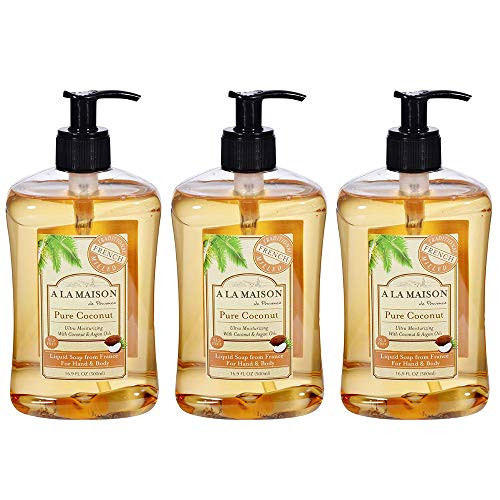 A La Maison Pure Coconut French Liquid Soap 169 Ounce Pack of 3 A La Maison Pure Coconut French Liquid Soap 169 Ounce Pack of 3