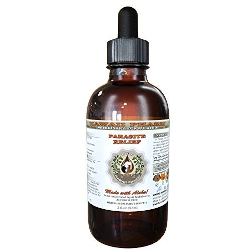 HawaiiPharm Parasite Relief Veterinary Natural AlcoholFree Liquid Extract Pet Herbal Supplement 2 oz