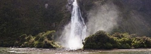 Posterazzi Water falling from rocks Milford Sound Fiordland National Park South Island New Zealand Poster Print 36 x 13 Posterazzi Water falling from rocks Milford Sound Fiordland National Park South Island New Zealand Poster Print 36 x 13