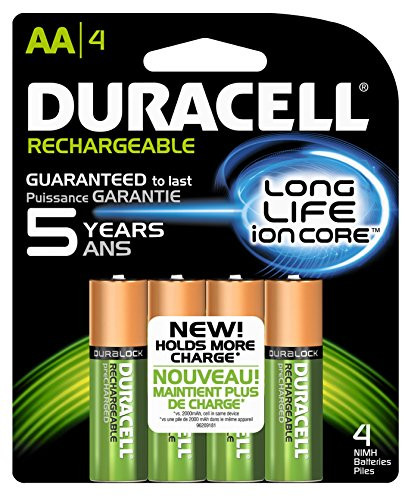 Duracell Rechargeable Long Life AA-4 Nimh 4pack 2500/mAh