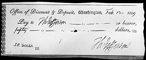 Posterazzi Poster Print Collection CheckNcheck Written by Thomas Jefferson 13 February 1809 18 x 24 Multicolored