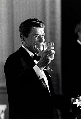 Posterazzi Poster Print Collection Digitally Restored Photo of President Ronald Reagan Making a Toast John ParrotStocktrek Images 11 x 17 Multicolored