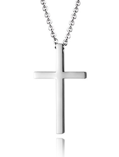 Reve Simple Stainless Steel Silver Tone Cross Pendant Chain Necklace for Men Women 2022 17102 Pendant20 Chain Reve Simple Stainless Steel Silver Tone Cross Pendant Chain Necklace for Men Women 2022 17102 Pendant20 Chain