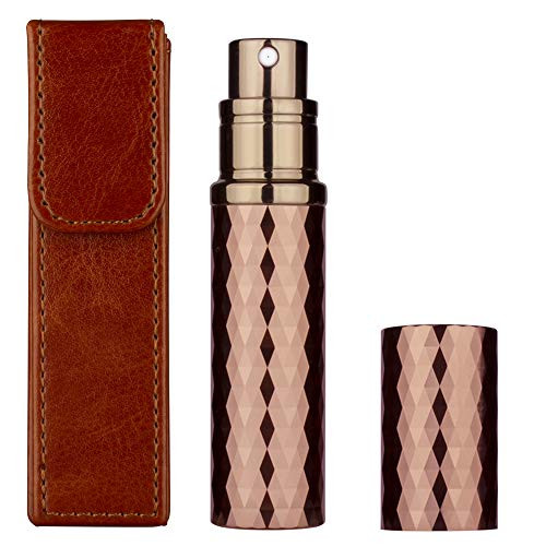 Louischanzl Perfume Bottles Refillable Empty Glass Atomizers Portable Travel Size Mini Leaking Proof Spray Perfume Container for Women  MenSend perfume bottle holster5mlZS Rose Gold