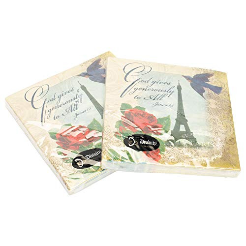 God Gives Generously To All 20 Count 3-Ply Paper Luncheon Napkins Pack of 2