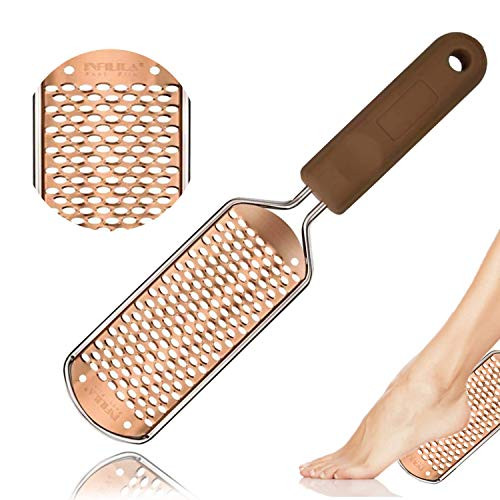 INFILILA Pedicure Foot File Callus Remover Professional Stainless Steel Foot File Callus File Fot Feet Colossal Foot Rasp Foot Grater For Wet  Dry Feet