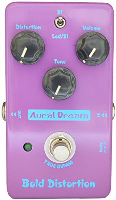 Leosong Aural Dream Bold Distortion Guitar Effect Pedal includes Heavy Distortion and HighGain Powerful Dynamic Response for 2 modes Distortion