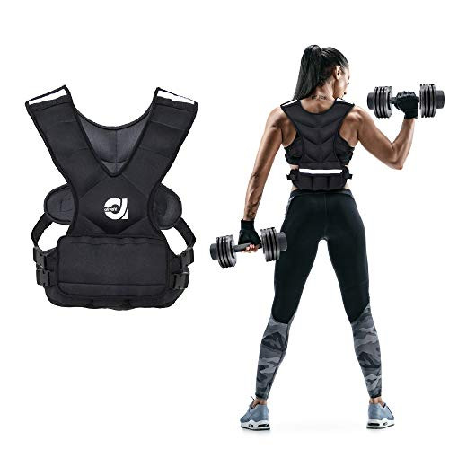 ATIVAFIT Sport Weighted Vest 16 LBS for Men  Women Workout Equipment Body Weight Vest with Pocket Reflective Stripe and Adjustable Strap Weighted Body Vest for Training Jogging Cardio