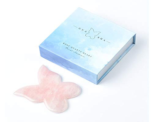 Natural Rose Quartz Jade Gua Sha Butterfly Scraping Massage Tool Genuine Rose Quartz Healing Gemstone for Facial Lifting and Tightening Massage AntiWrinkles AntiAging Wrinkles Removal Massage Natural Rose Quartz Jade Gua Sha Butterfly Scraping Massage Tool Genuine Rose Quartz Healing Gemstone for Facial Lifting and Tightening Massage AntiWrinkles AntiAging Wrinkles Removal Massage