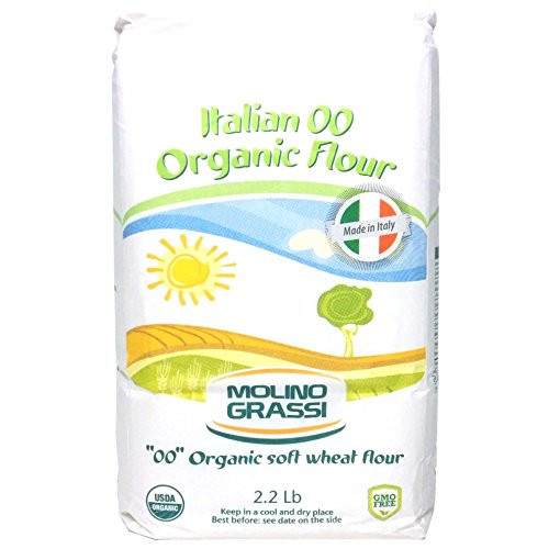 Molino Grassi USDA Organic Italian 00 Soft Wheat Flour  22 lb 2 Pack