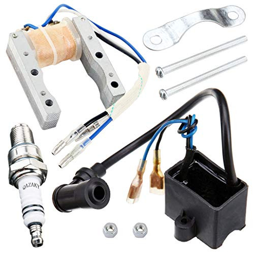 Yingshop CDI Ignition Magneto Coil Spark Plug fits 49cc 50cc 60cc 66cc 70cc 80cc 2-stroke Engine Motorized Bicycle Bike