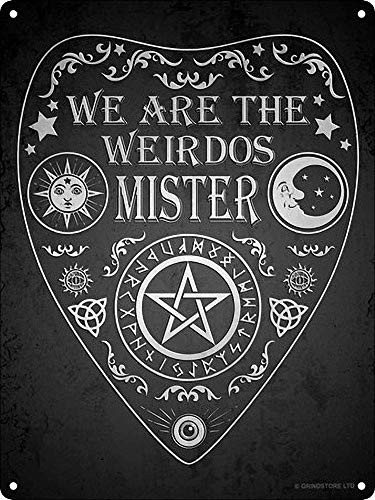 Vincenicy Metal Sign Great Aluminum Tin Sign We are The Weirdos Mister Ouija Wall Decor Sign 12 X 8
